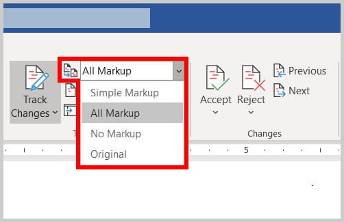 track changes in word for mac 2016 with strikethrough